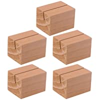 SUPVOX 10 portatarjetas de madera rústico rectangular ranura posición posición titular de la tarjeta